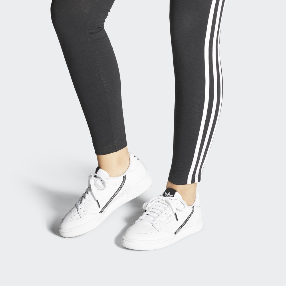 Adidas White / Black CONTINENTAL 80 SHOES - Picture 2 of 11